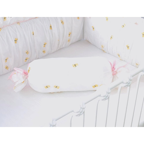 Harriet Bee Elioenai Insects Crib Bolster Pillow with Embroidery Wayfair